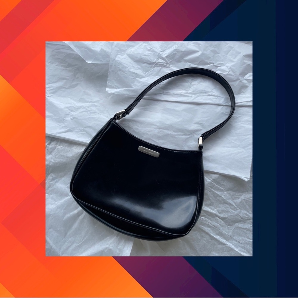 Nine West Black Shiny Clutch Bag